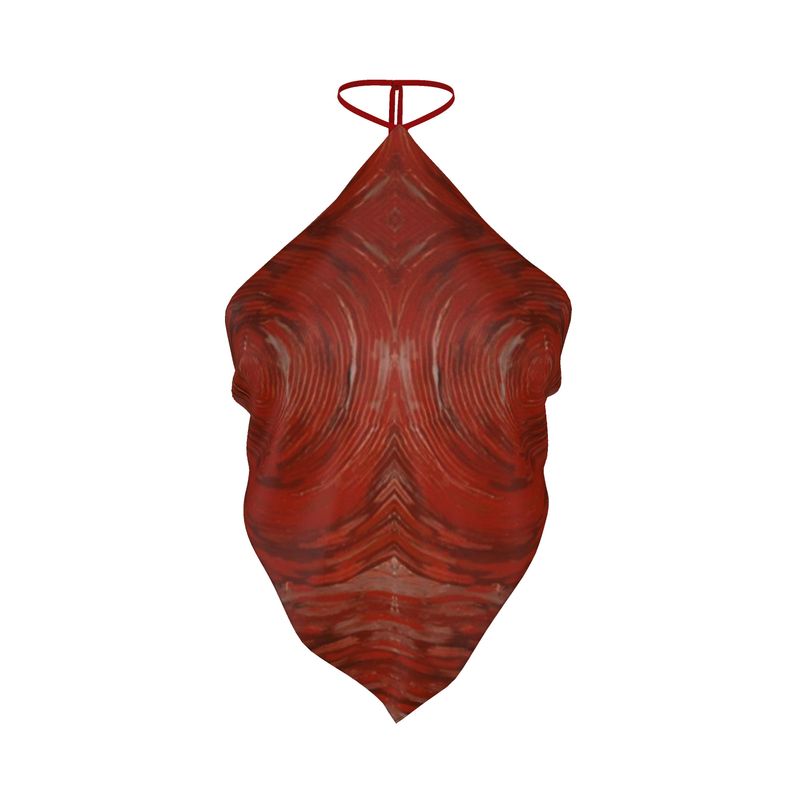 Rust Wave Halter Top
