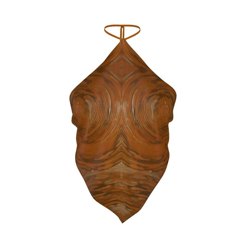 Golden Copper Halter Top
