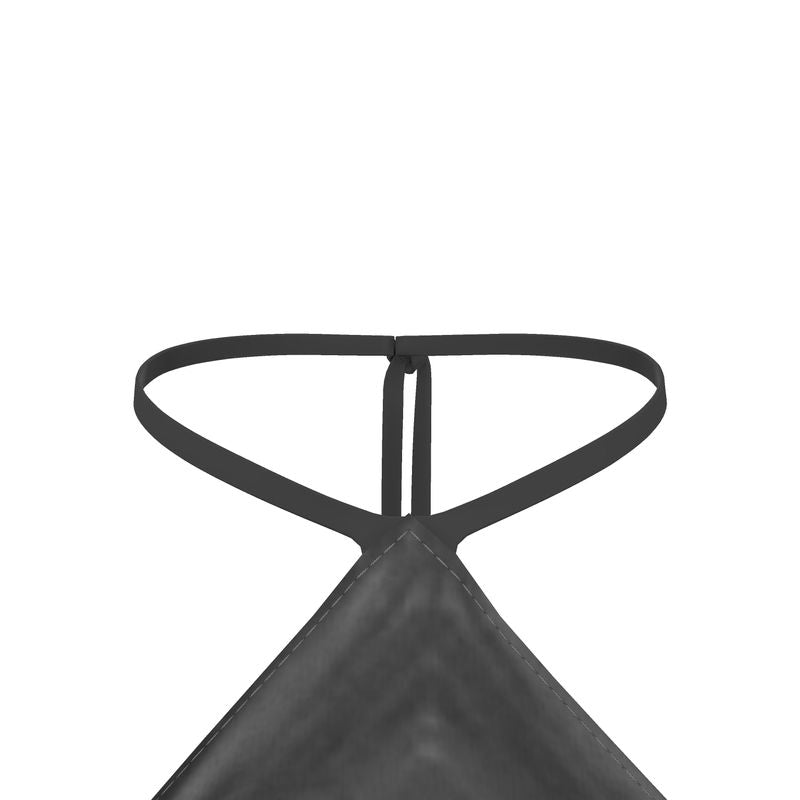 Black Ripple Halter Top