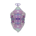 Purple Abstract Halter Top