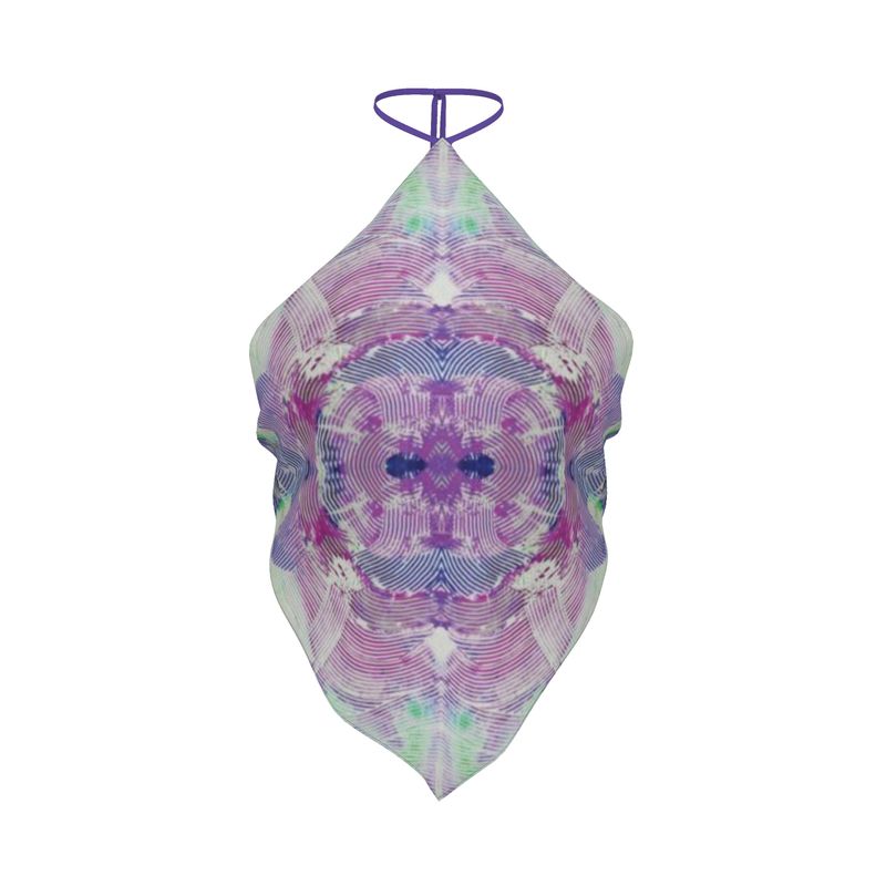 Purple Abstract Halter Top
