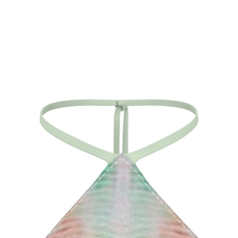 Green Abstract Halter Top