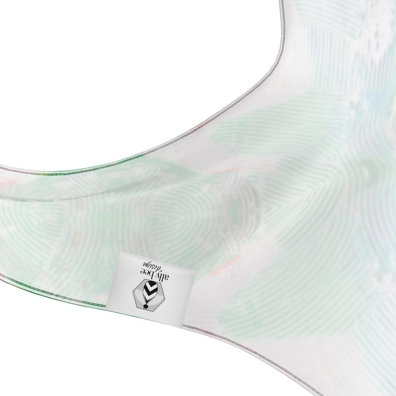 Green Abstract Halter Top