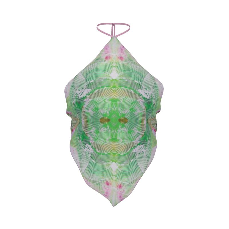 Green Botanical Halter Top