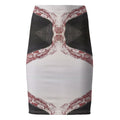 Crimson Axis Pencil Skirt