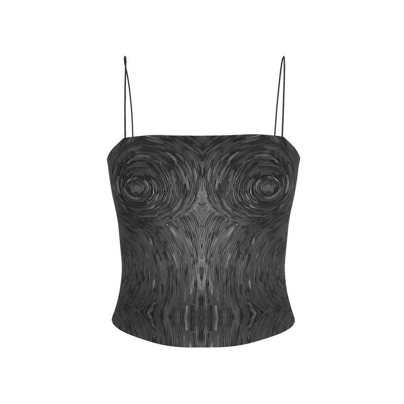 Black Ripples Strappy Top
