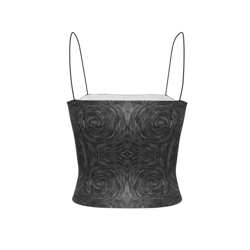 Black Ripples Strappy Top
