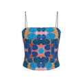 Turning Up Roses Blue Strappy Top
