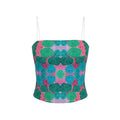 Turning Up Blue Roses Strappy Top
