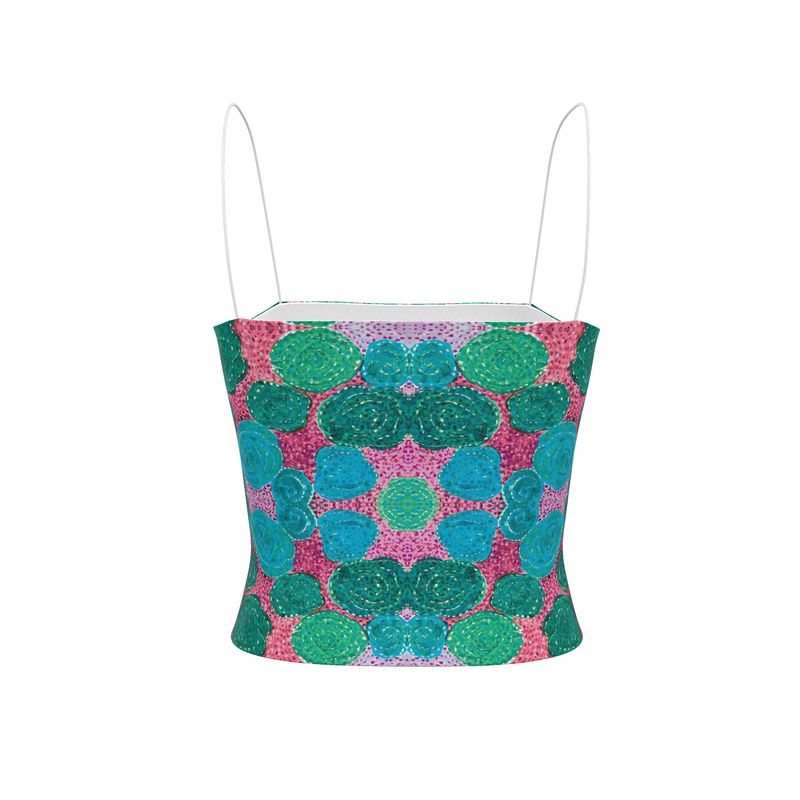 Turning Up Blue Roses Strappy Top