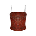 Red Ripples Strappy Top