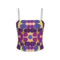 Turning Up Purple Roses Strappy Top