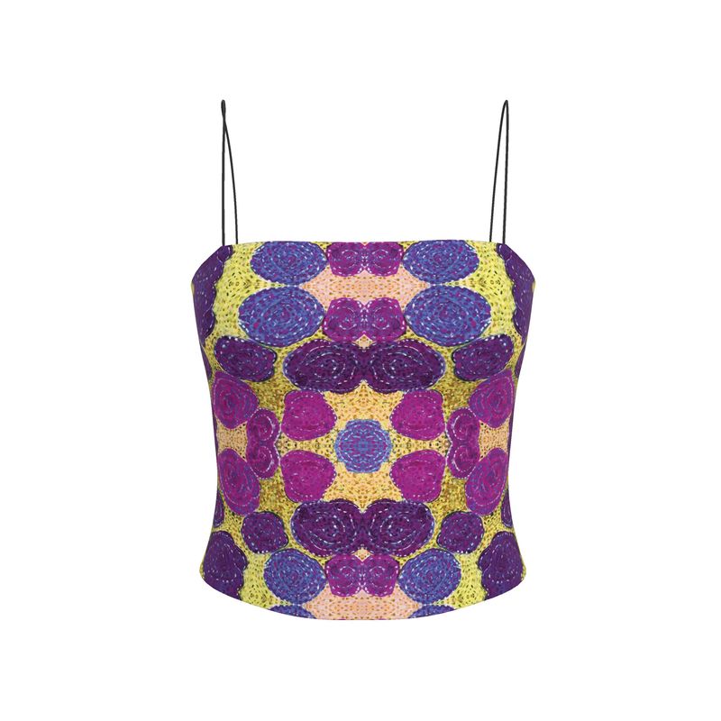 Turning Up Purple Roses Strappy Top
