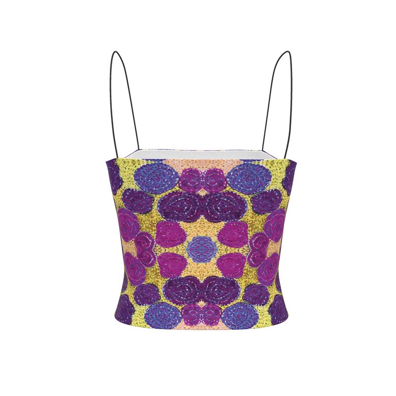 Turning Up Purple Roses Strappy Top