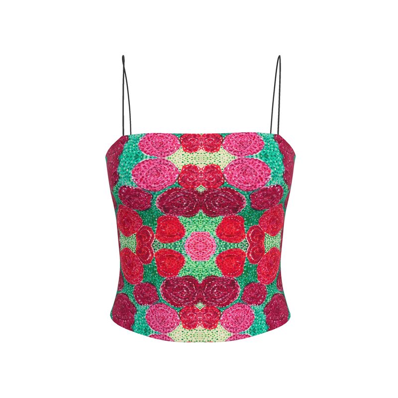 Turning Up Red Roses Strappy Top