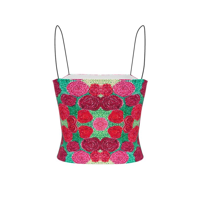Turning Up Red Roses Strappy Top