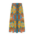 Turning Up Orange Roses Midi Skirt