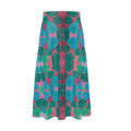 Turning Up Blue Roses Midi Skirt
