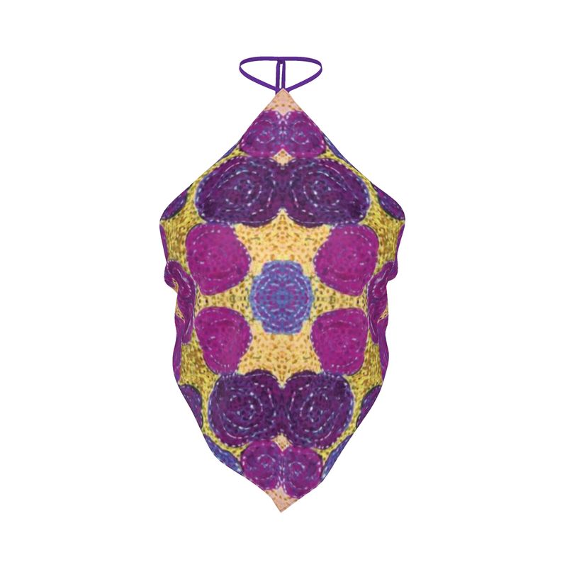 Purple Rose Bandana Halter Top