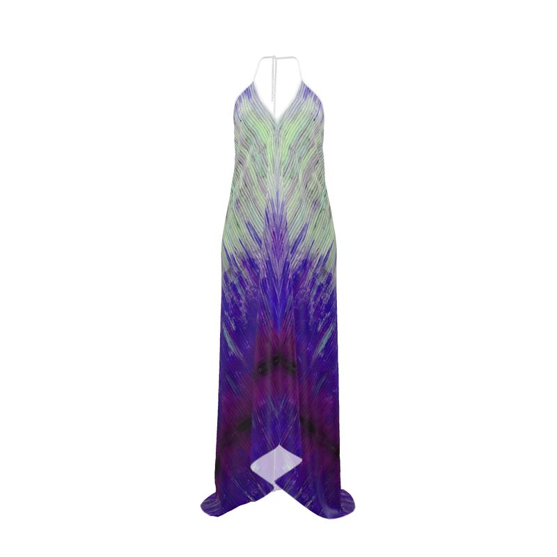 Zenful Purple Halterneck Backless Dress