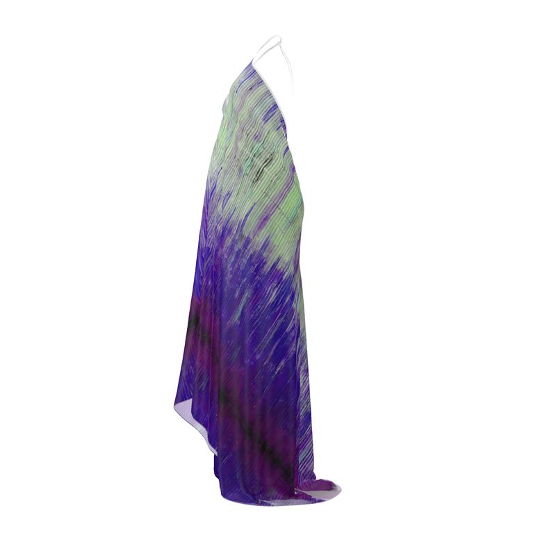 Zenful Purple Halterneck Backless Dress