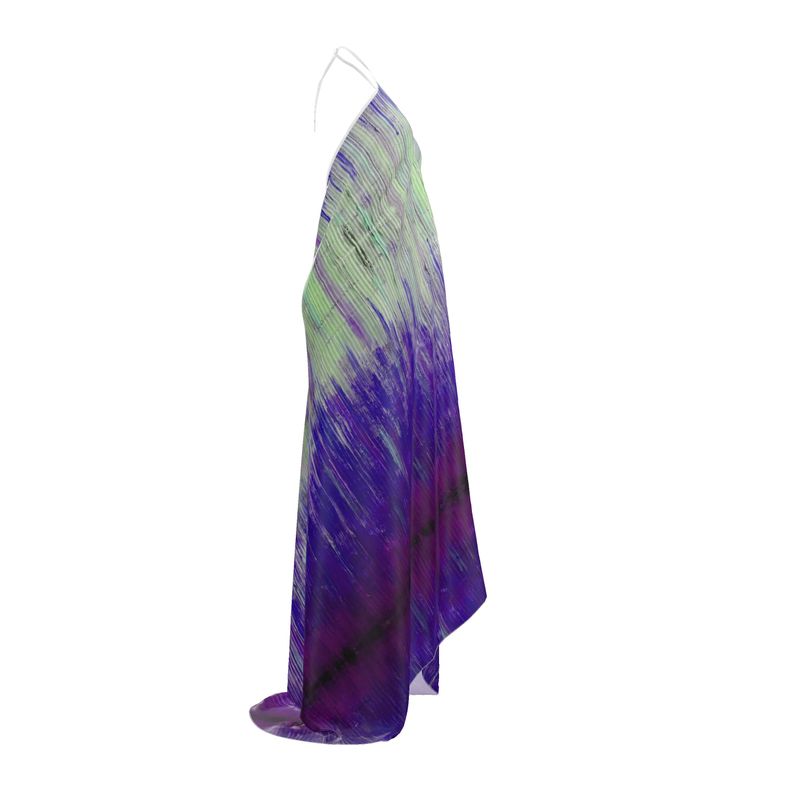 Zenful Purple Halterneck Backless Dress
