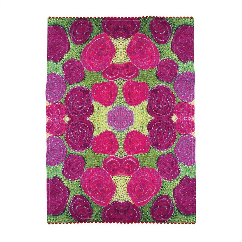 Turning Up Roses Purple & Green Tea Towels