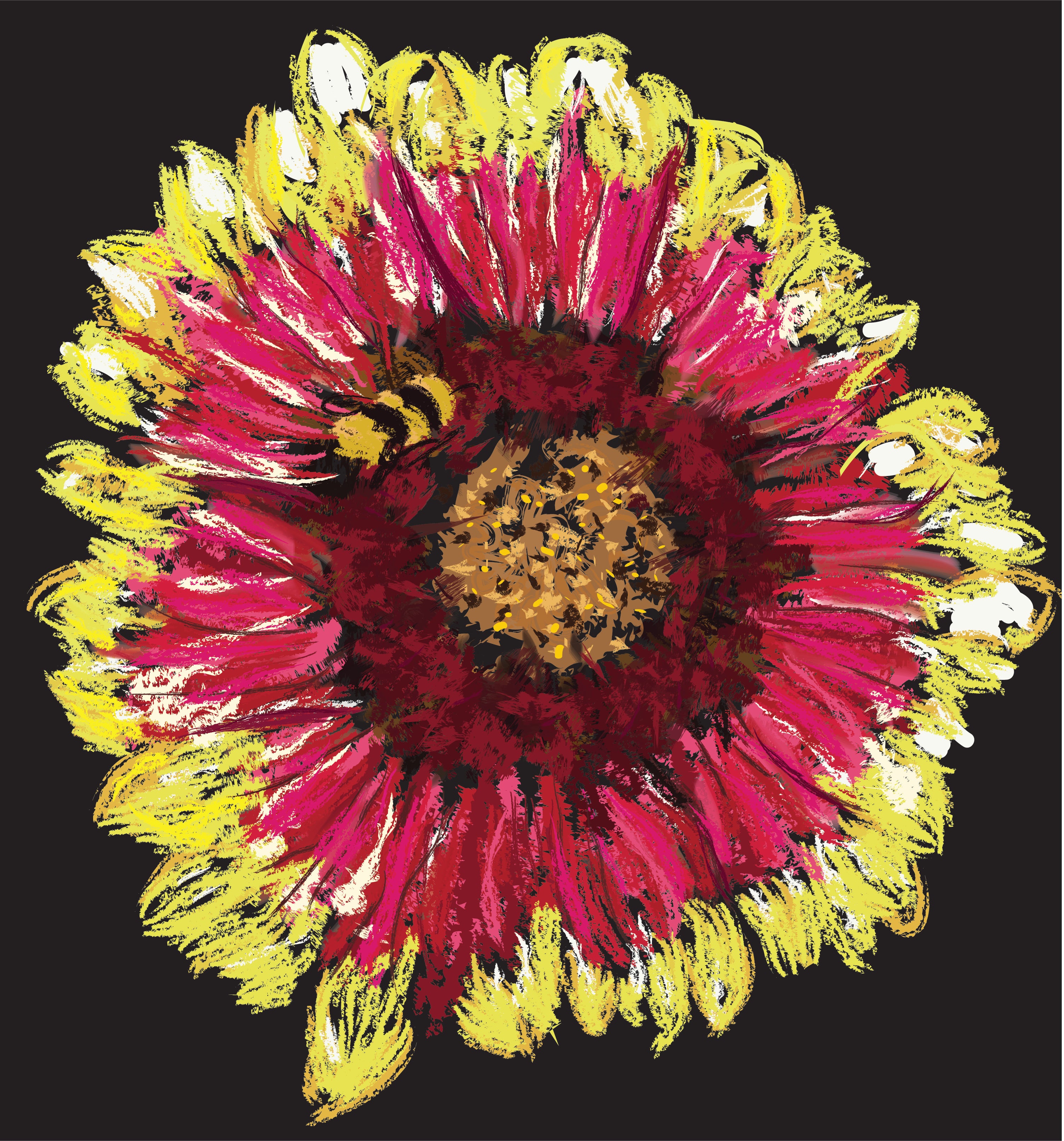 Pollination Flower Illustration Art